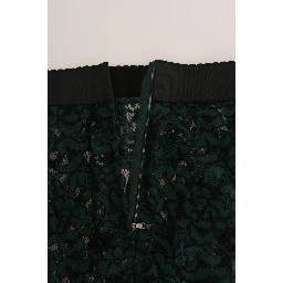 Green Floral Lace Leggings Pants