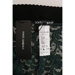 Green Floral Lace Leggings Pants