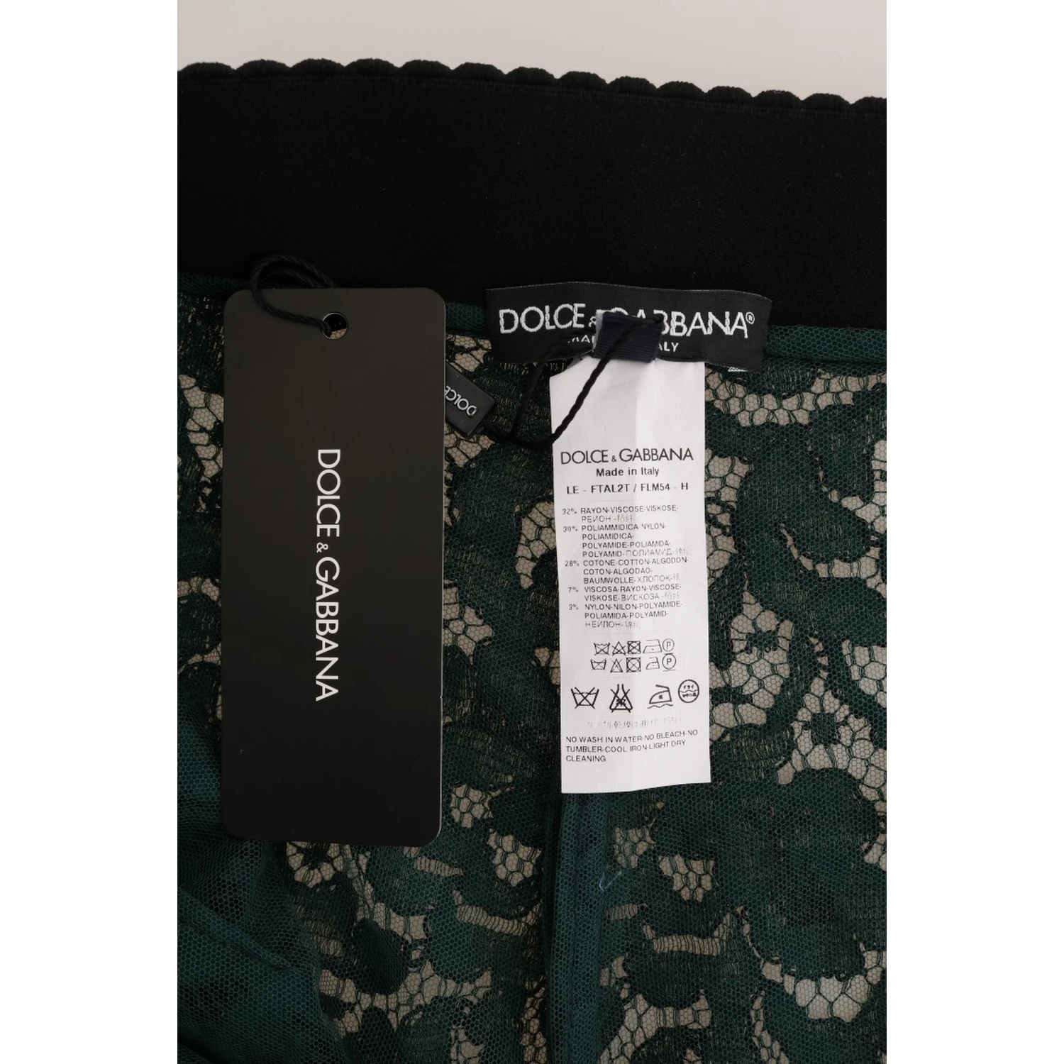 Green Floral Lace Leggings Pants