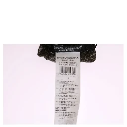 Black Stretch Floral Clear Crystal Socks