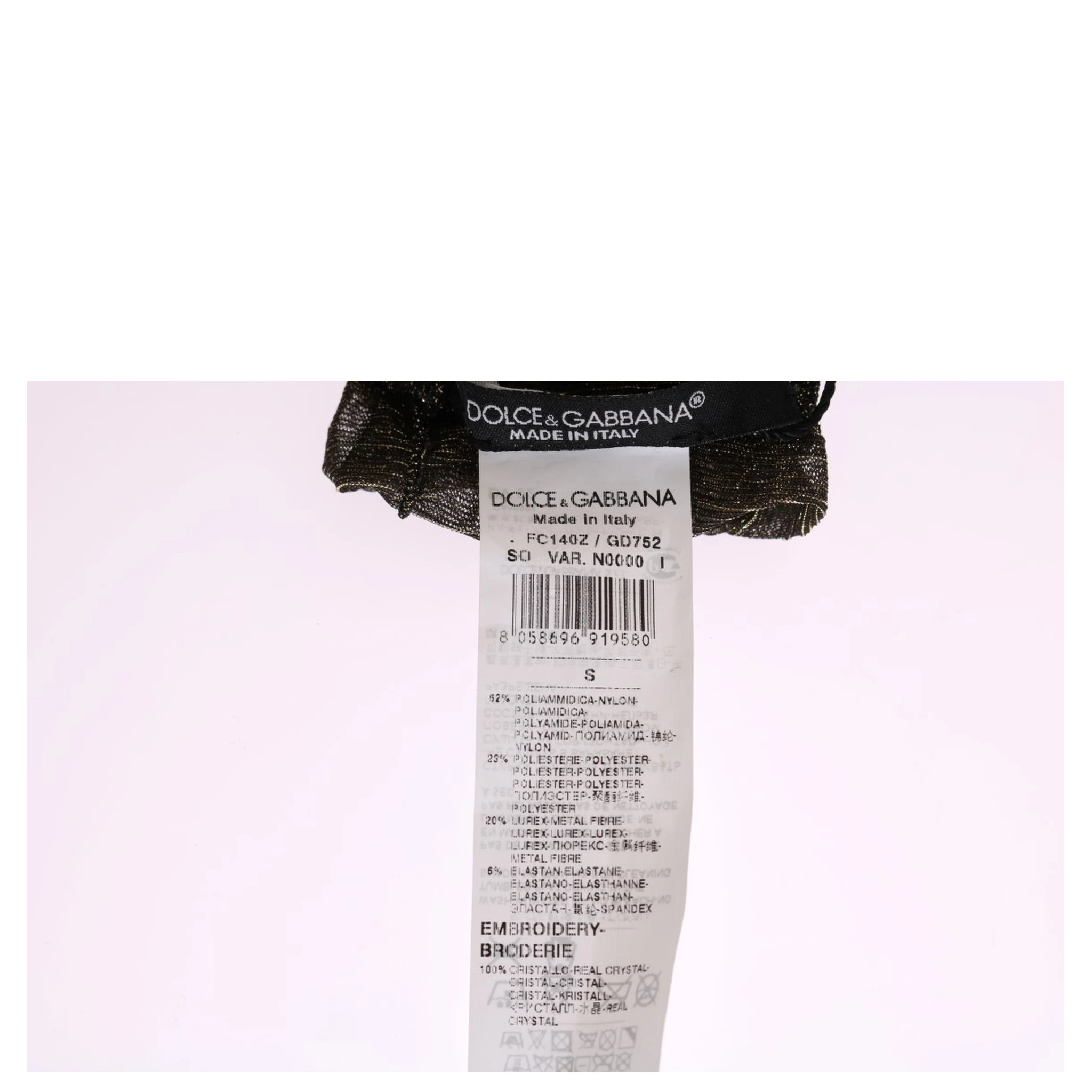 Black Stretch Floral Clear Crystal Socks