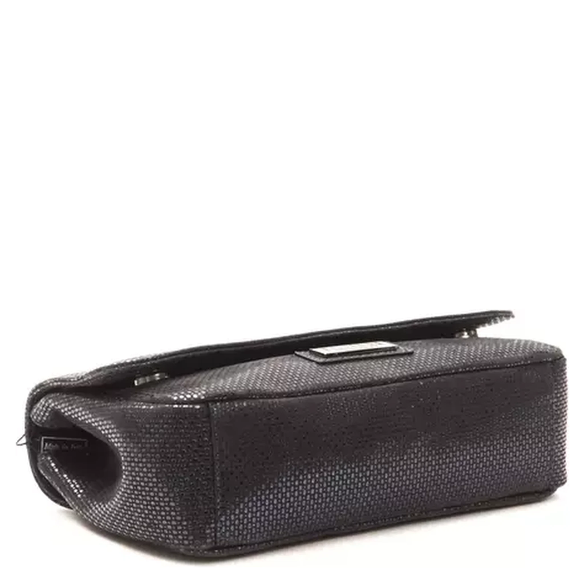 Blue Leather Crossbody Bag