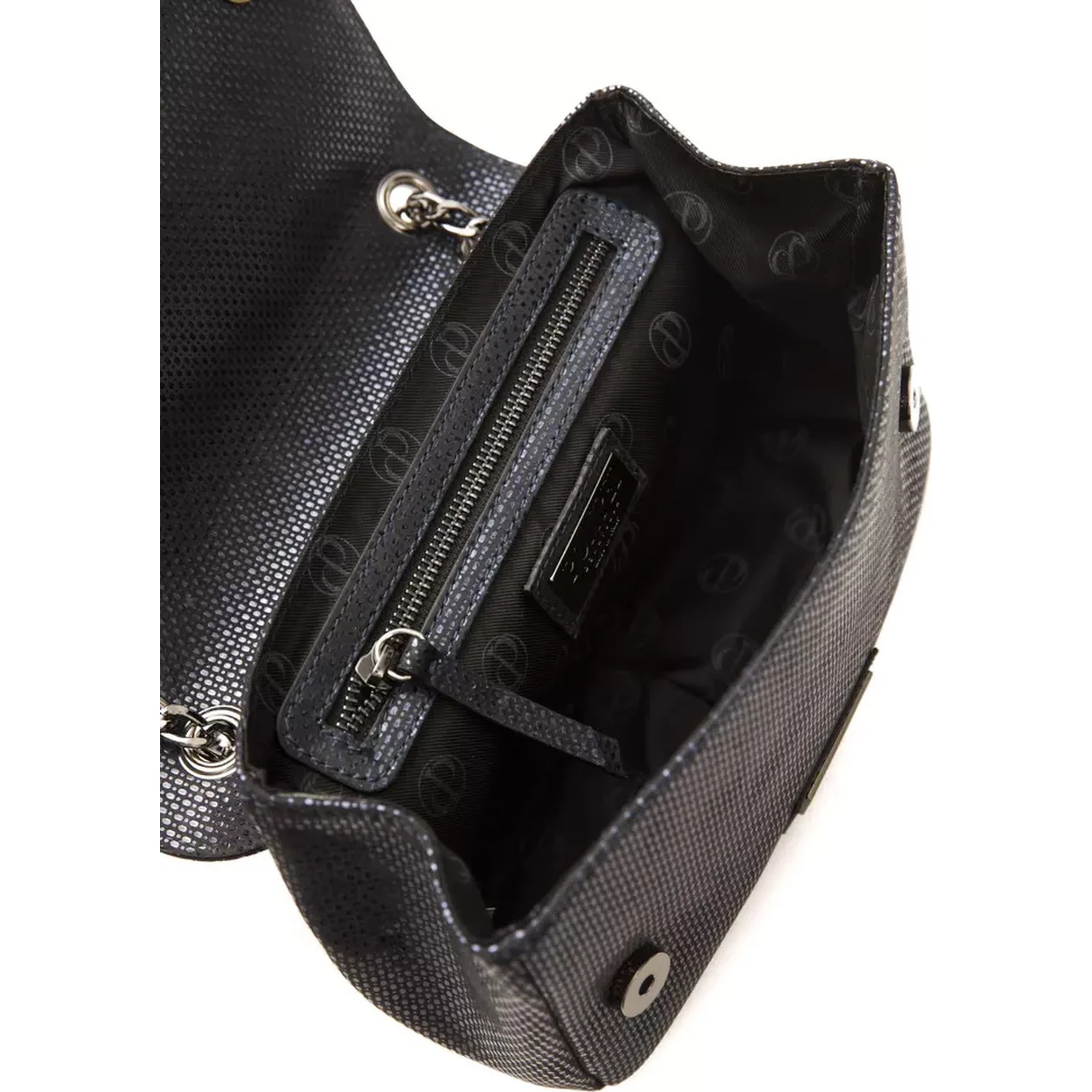 Blue Leather Crossbody Bag