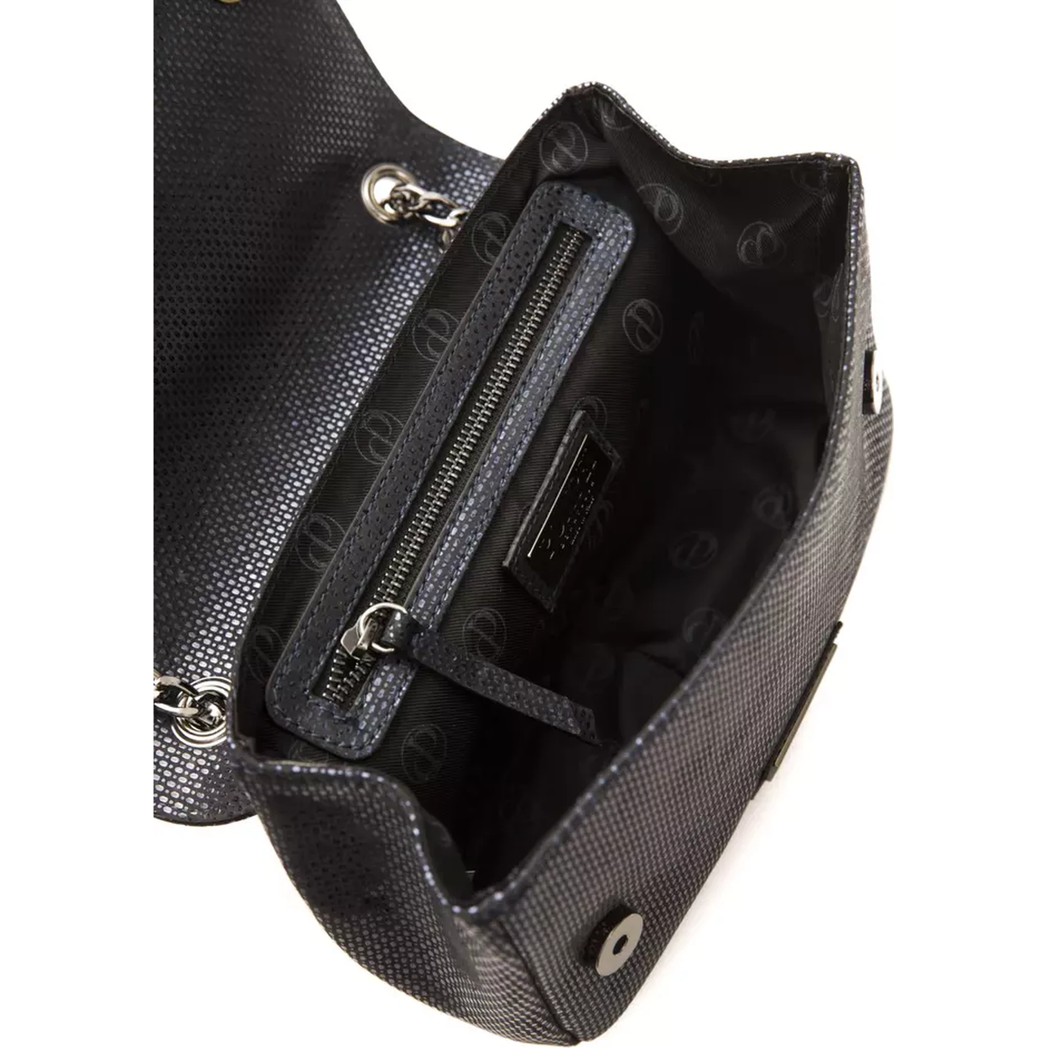 Blue Leather Crossbody Bag