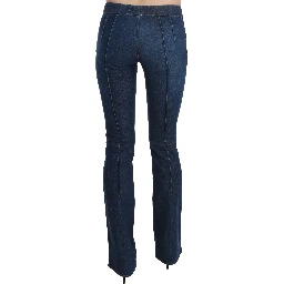 Blue Low Waist Boot Cut Denim Pants Jeans
