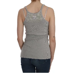 Grey Sleeveless Spaghetti Strap Shirt