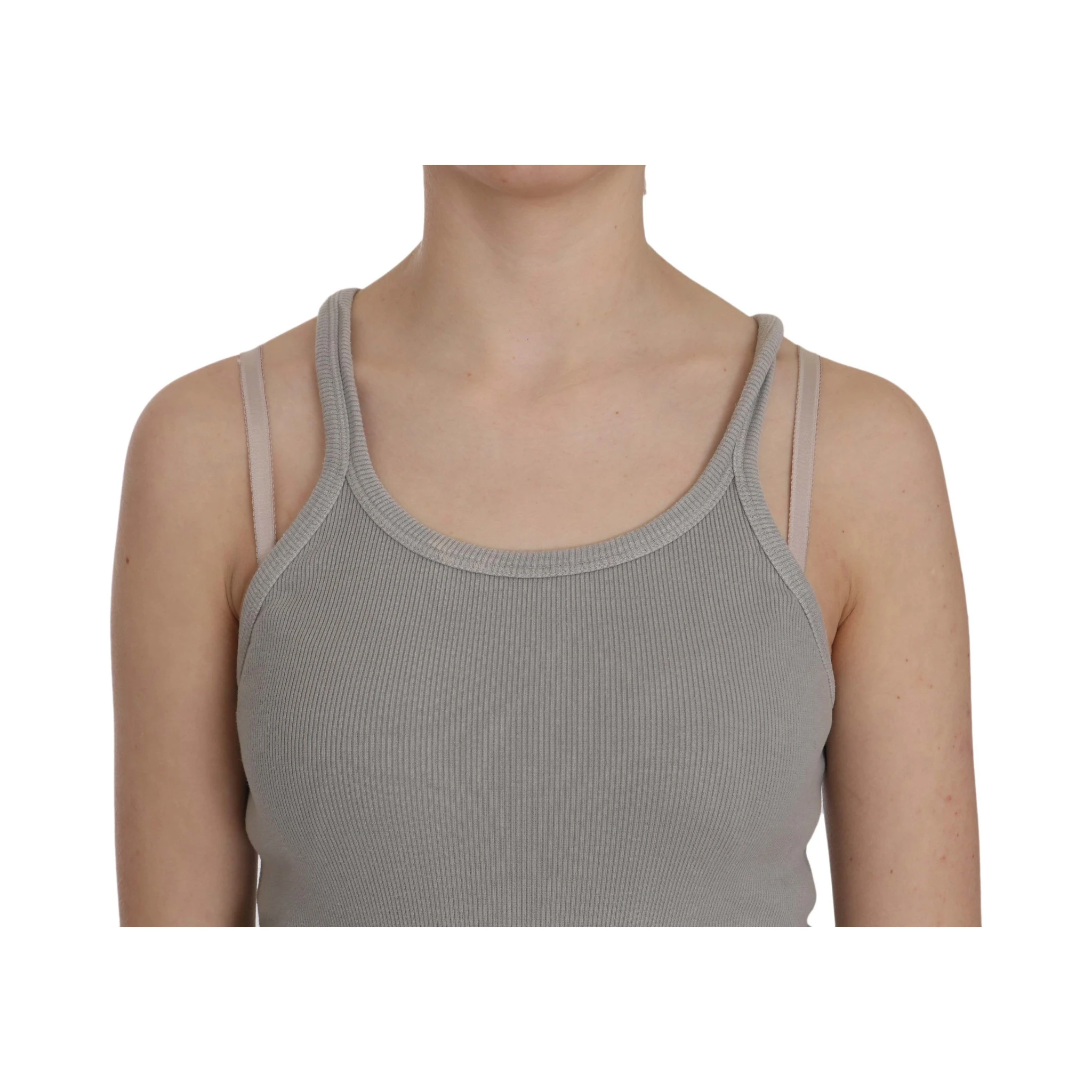 Grey Sleeveless Spaghetti Strap Shirt