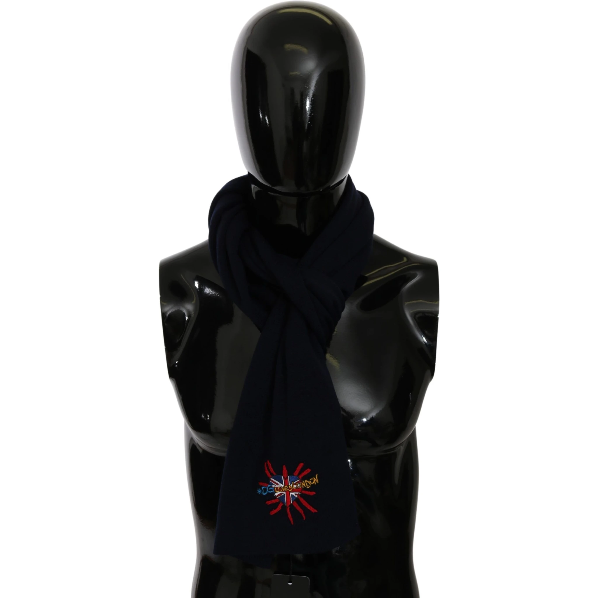 Blue #DGLovesLondon Wrap Shawl Wool Scarf