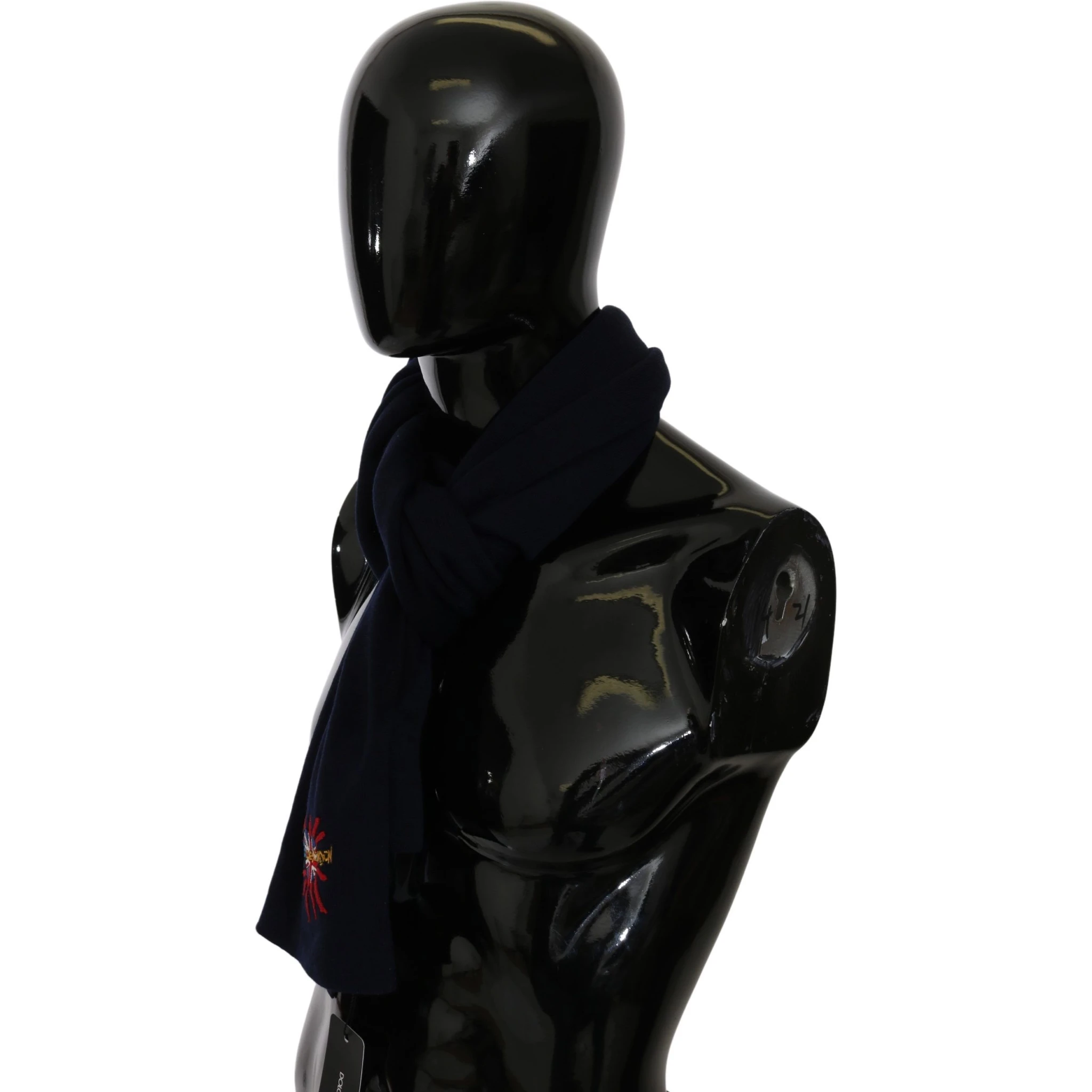 Blue #DGLovesLondon Wrap Shawl Wool Scarf