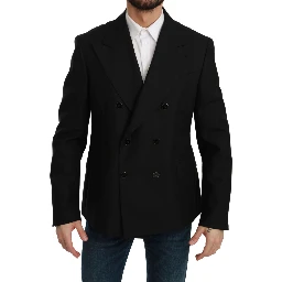 Black Slim Fit Jacket Coat Wool Blazer