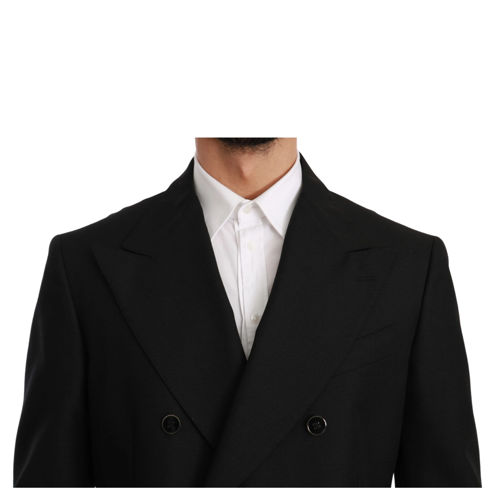 Black Slim Fit Jacket Coat Wool Blazer