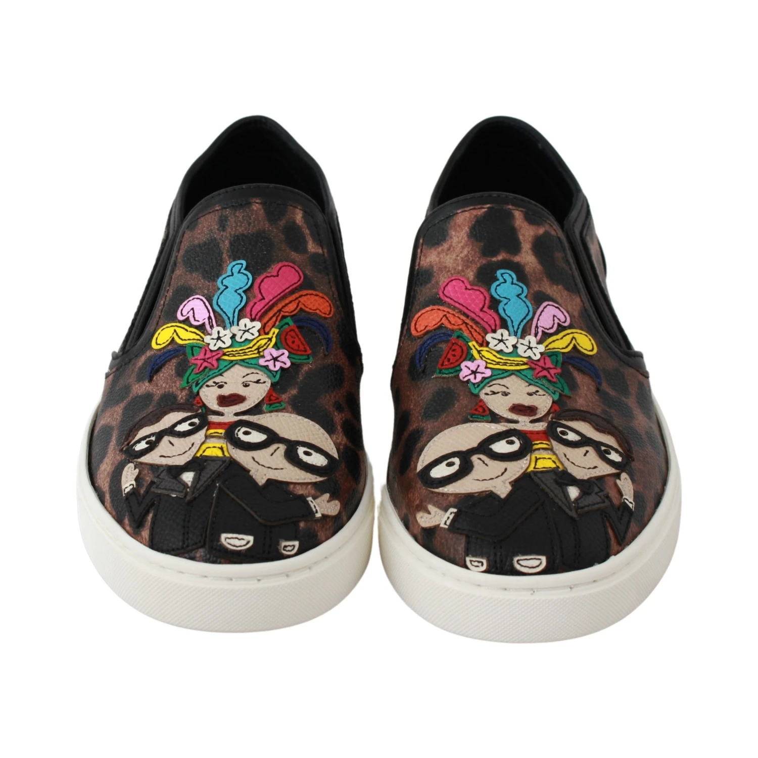 Leather Leopard #dgfamily Loafers Shoes
