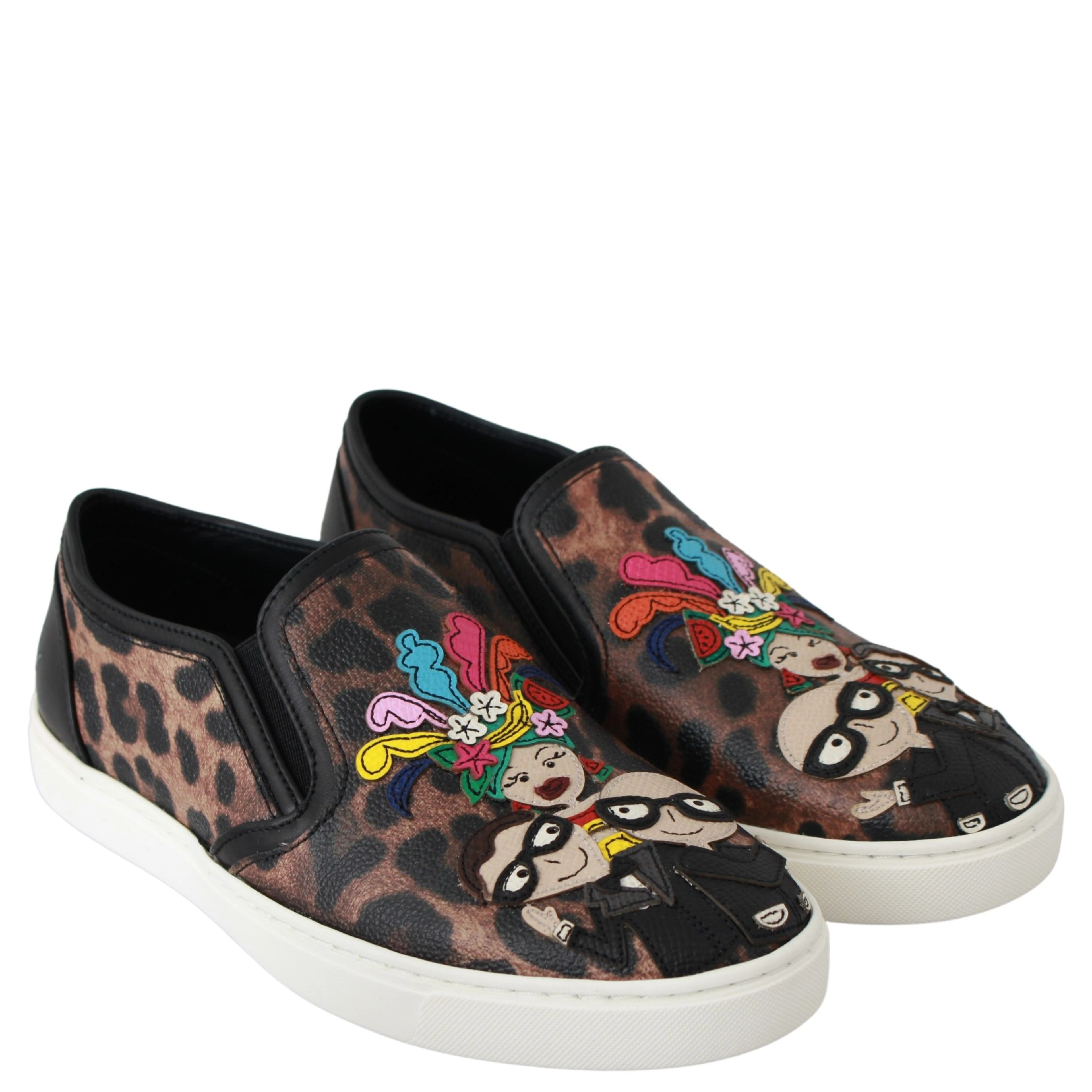Leather Leopard #dgfamily Loafers Shoes