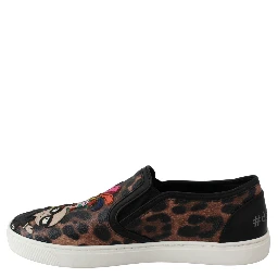 Leather Leopard #dgfamily Loafers Shoes
