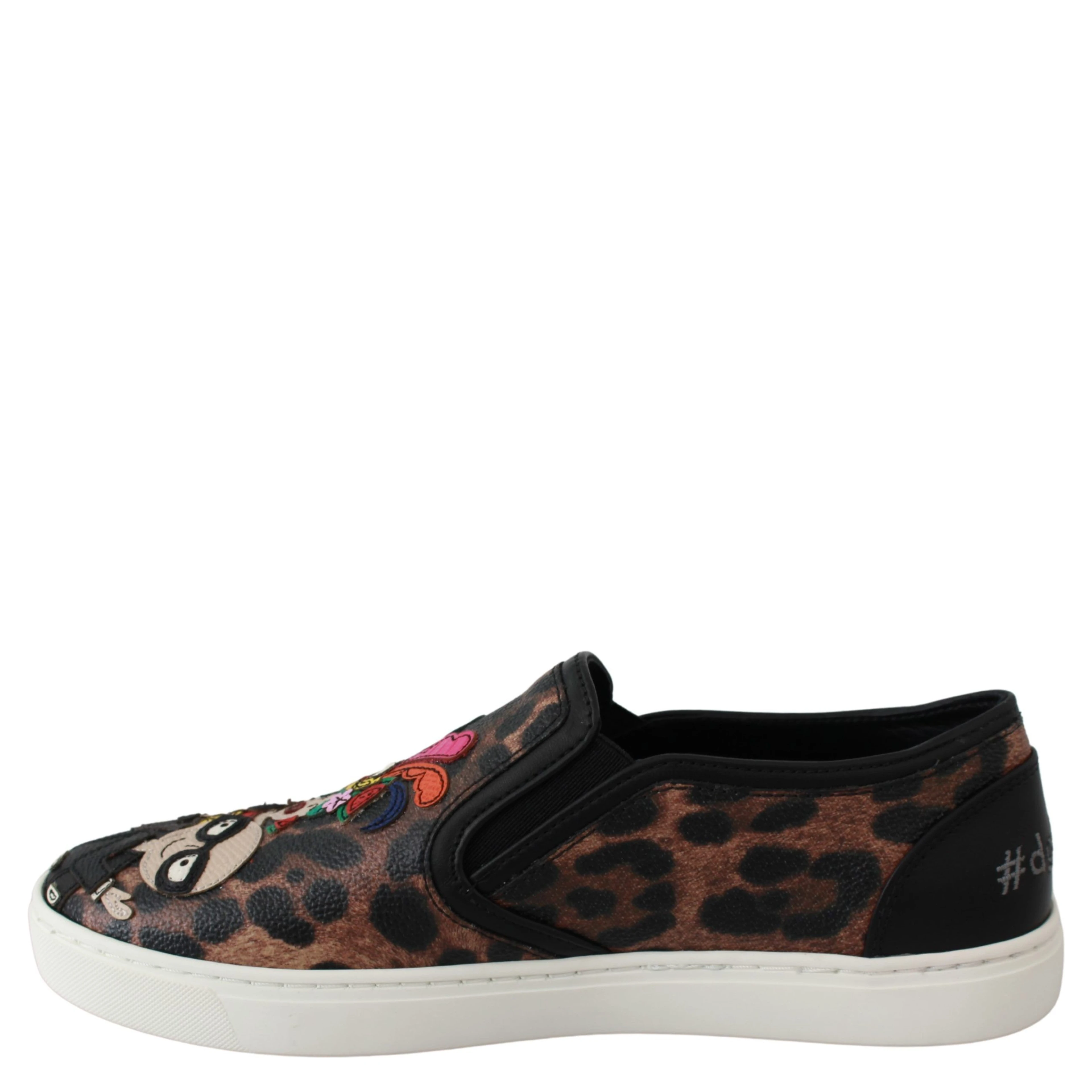Leather Leopard #dgfamily Loafers Shoes