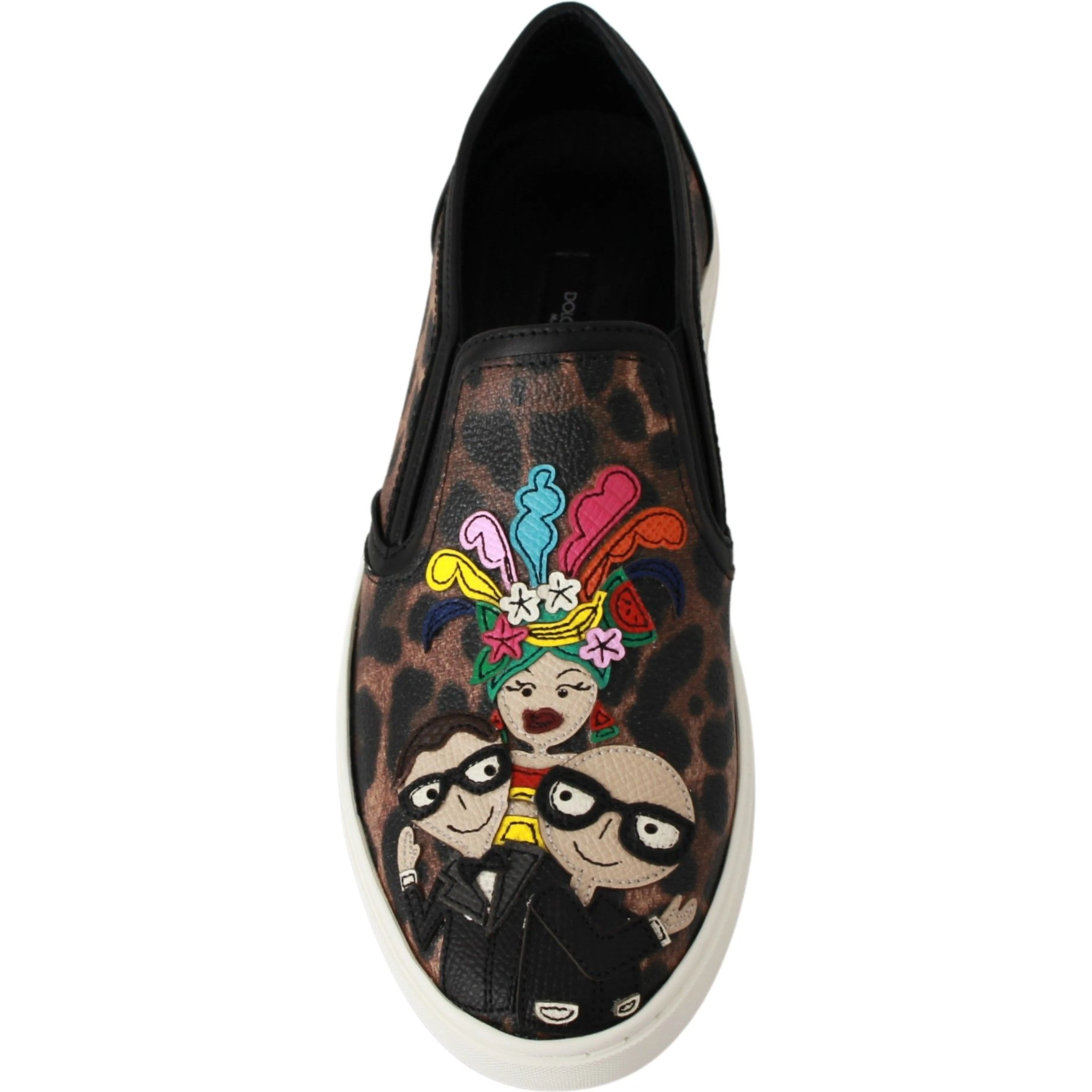Leather Leopard #dgfamily Loafers Shoes