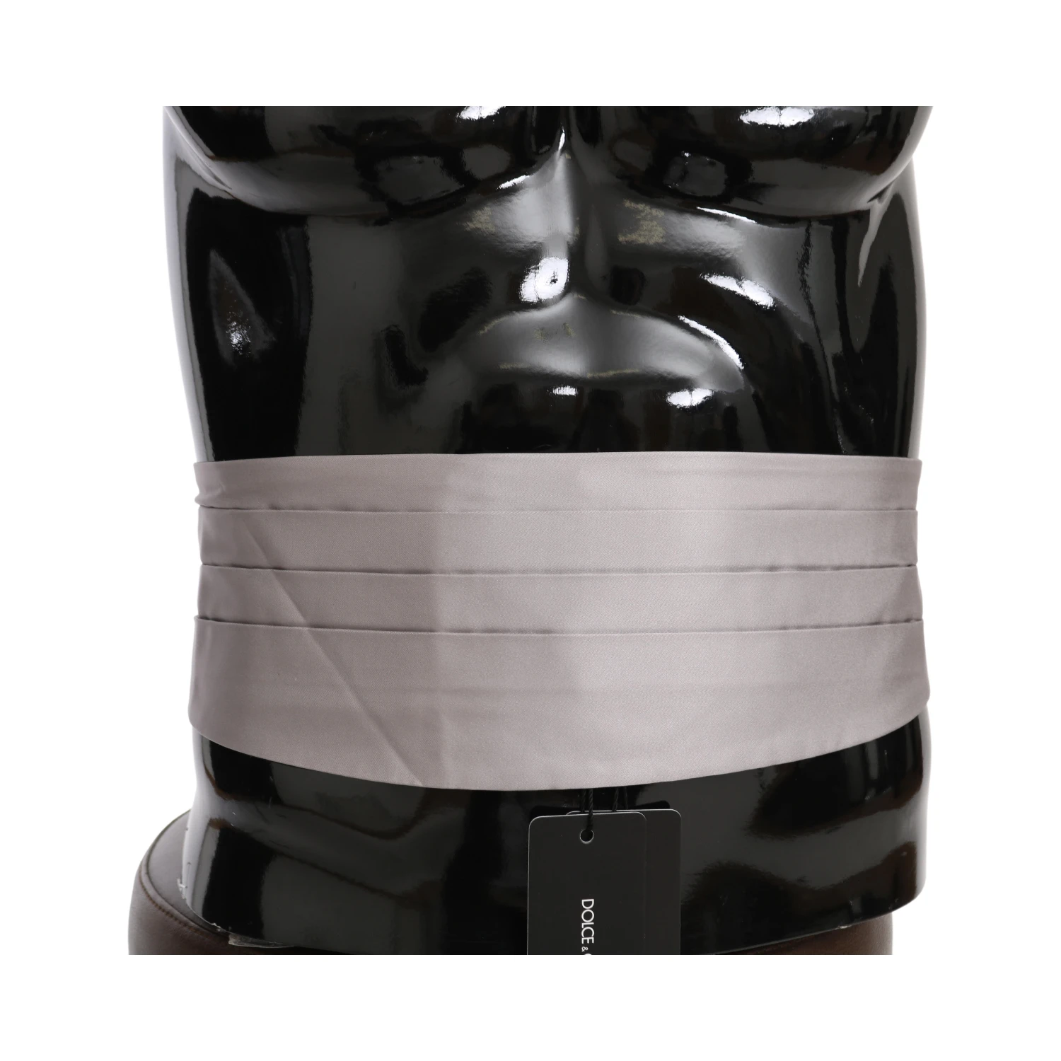 Gray Men Waist Belt 100% Silk Cummerbund