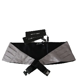 Gray Men Waist Belt 100% Silk Cummerbund