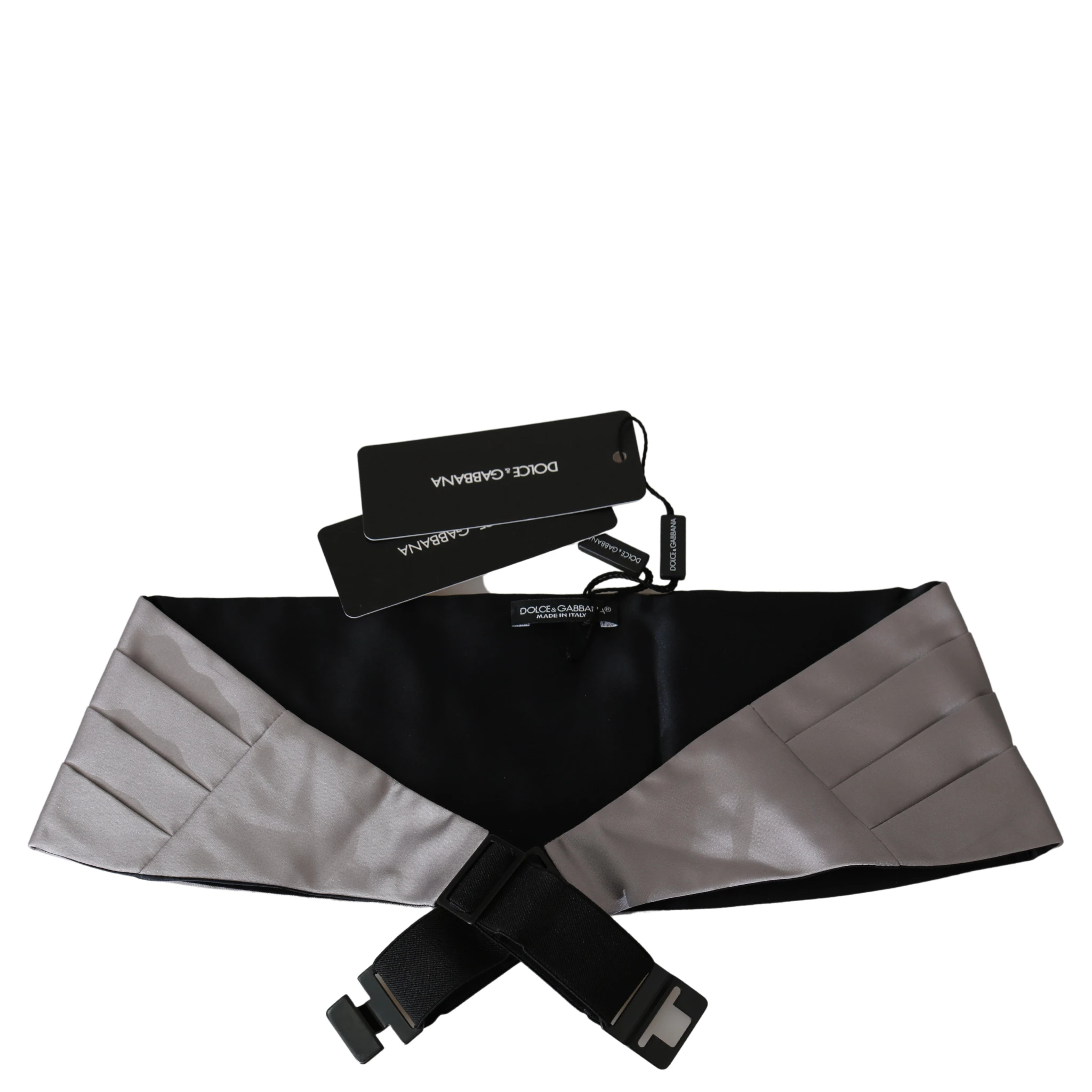 Gray Men Waist Belt 100% Silk Cummerbund