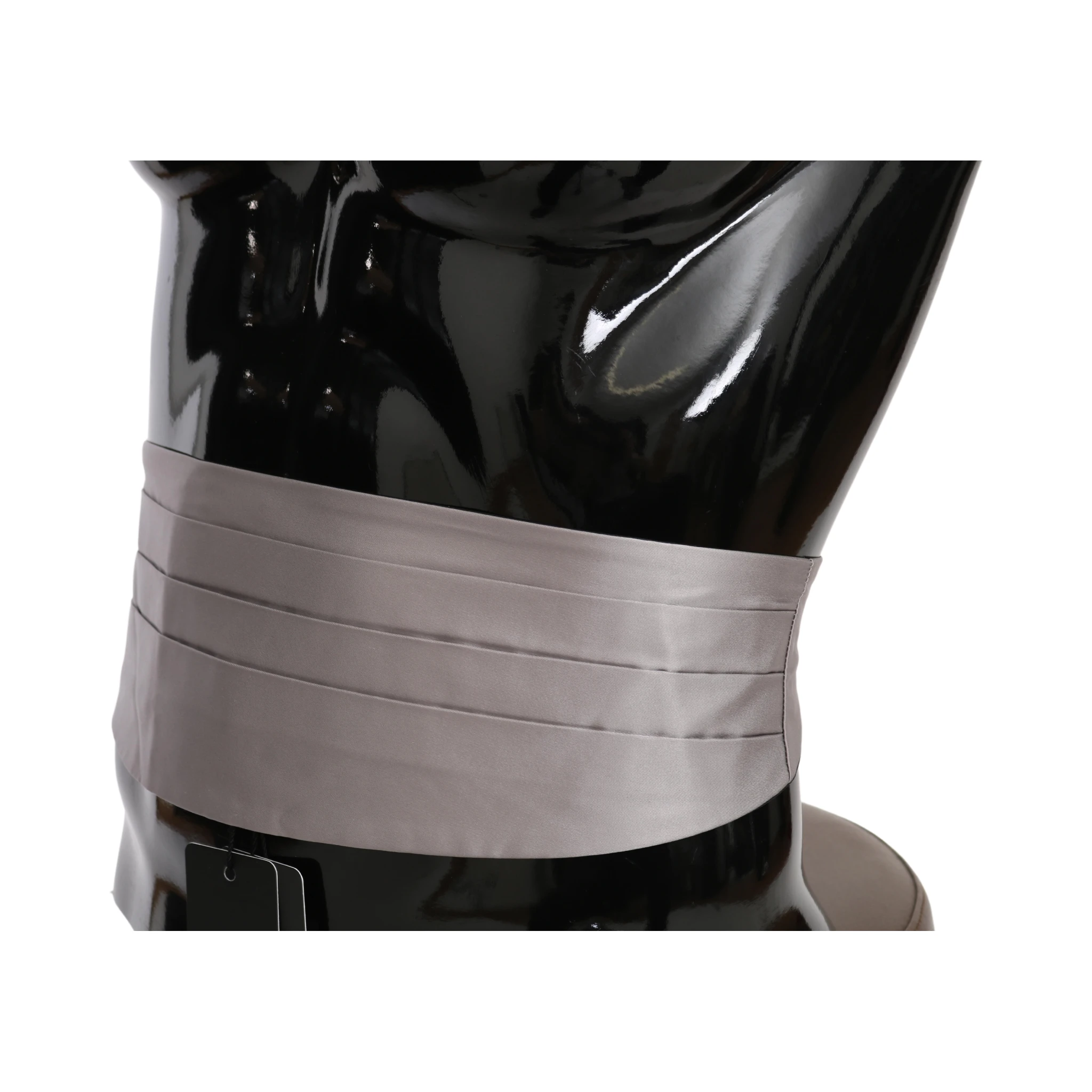 Gray Men Waist Belt 100% Silk Cummerbund