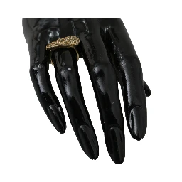 Gold Wing Clear CZ 925 Silver Authentic Women