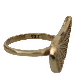 Gold Wing Clear CZ 925 Silver Authentic Women