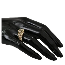 Gold Wing Clear CZ 925 Silver Authentic Women