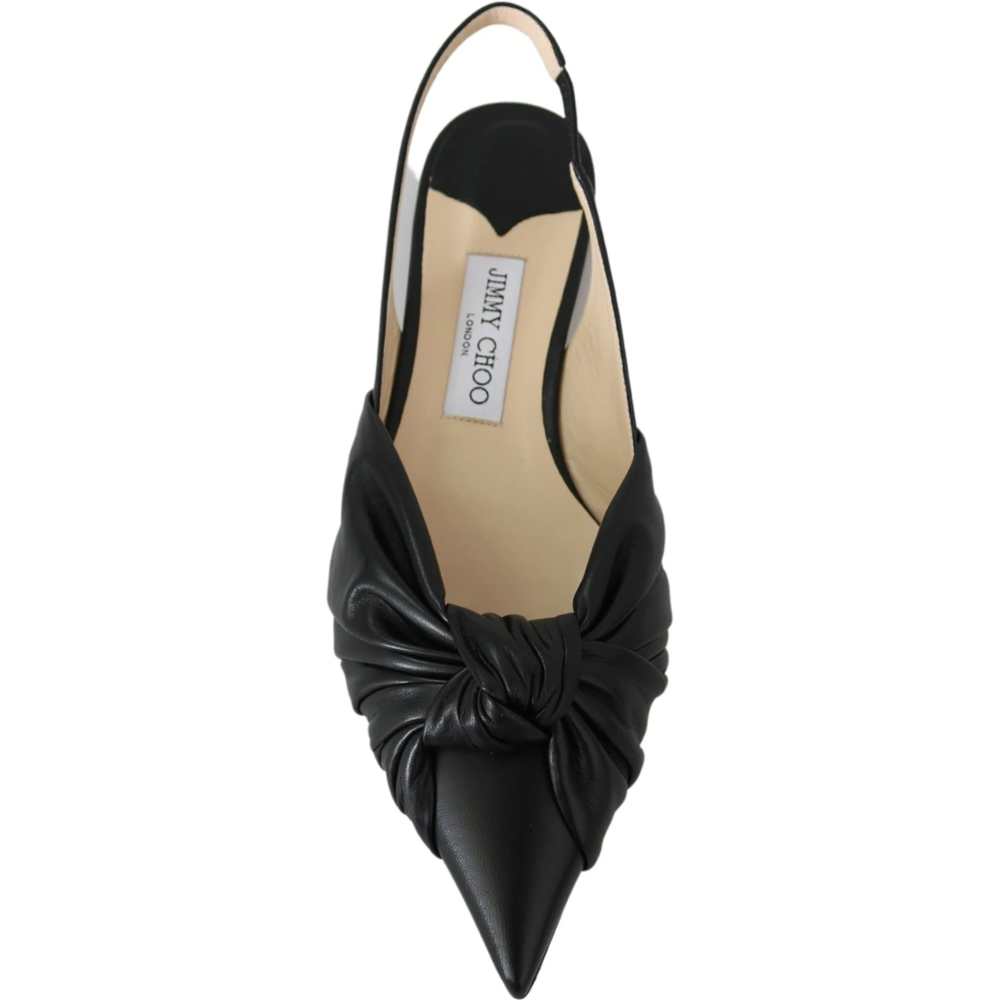 Black Leather Annabell Flat Shoes