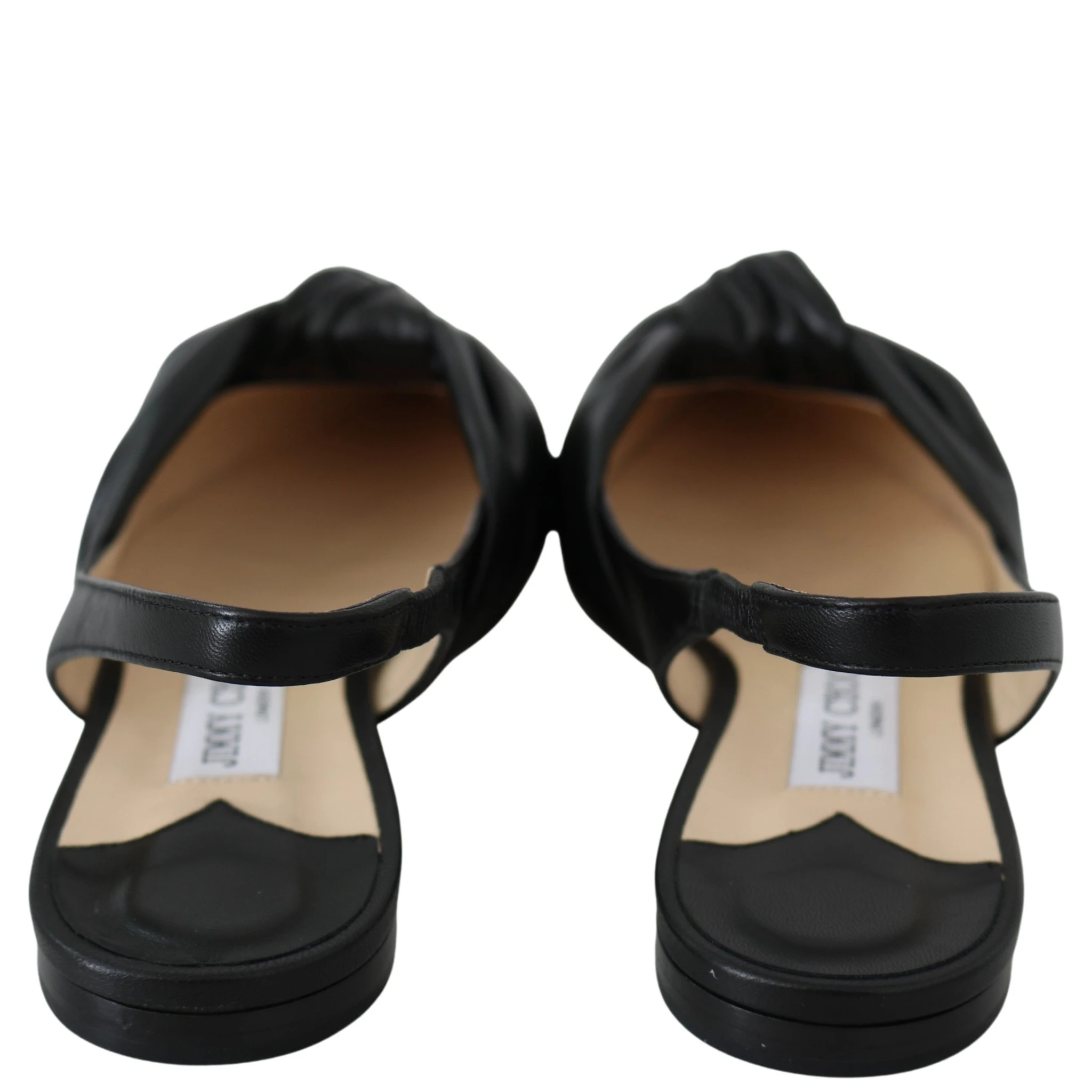 Black Leather Annabell Flat Shoes