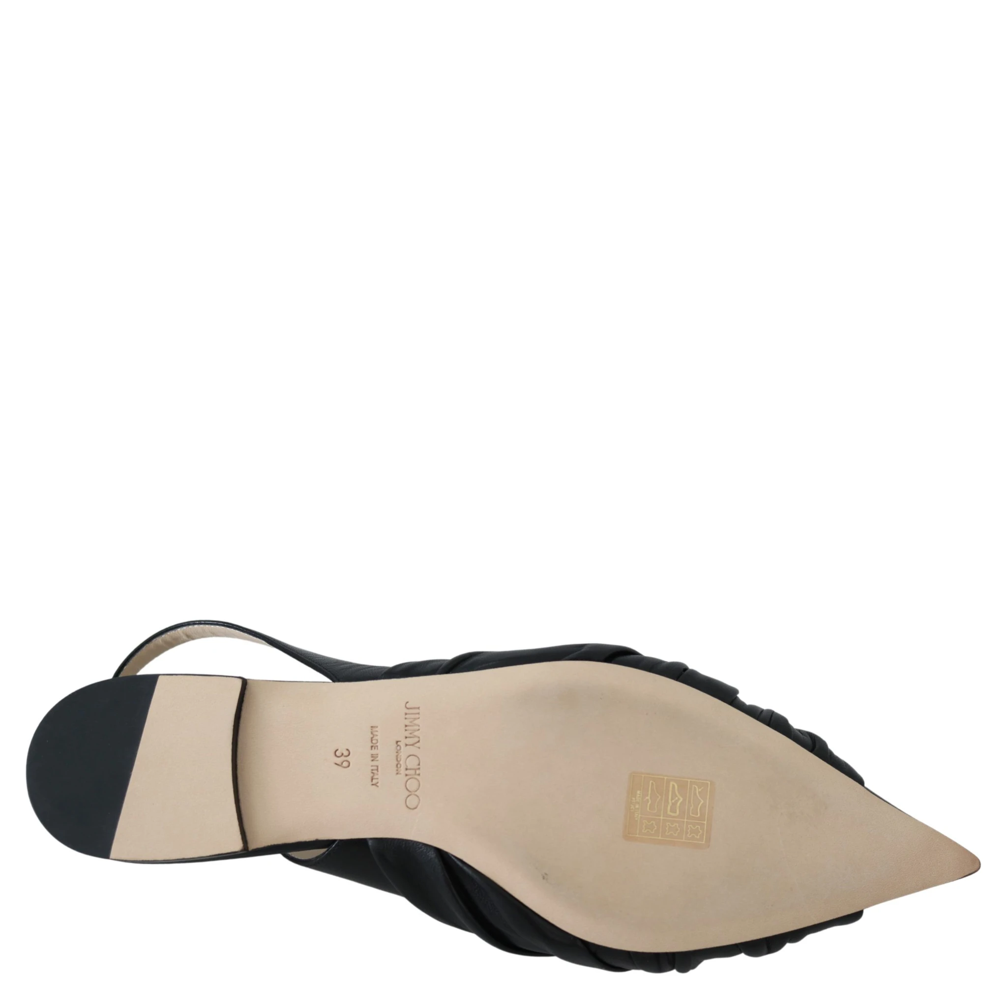 Black Leather Annabell Flat Shoes