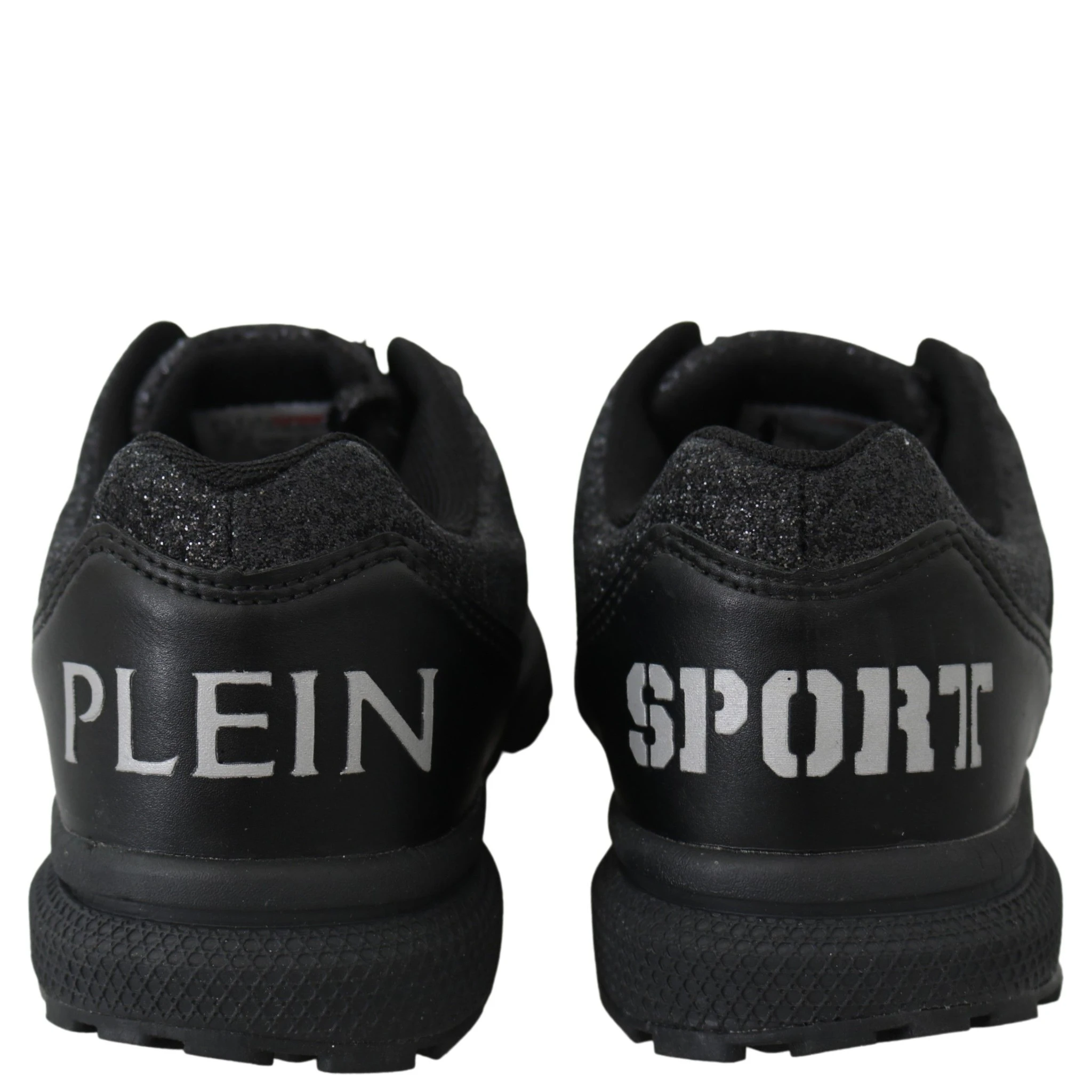 Black Polyester Runner Jasmines Sneakers Shoes