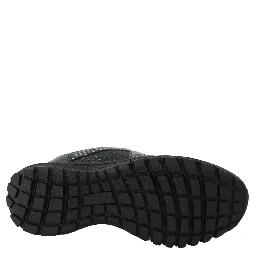 Black Polyester Runner Jasmines Sneakers Shoes
