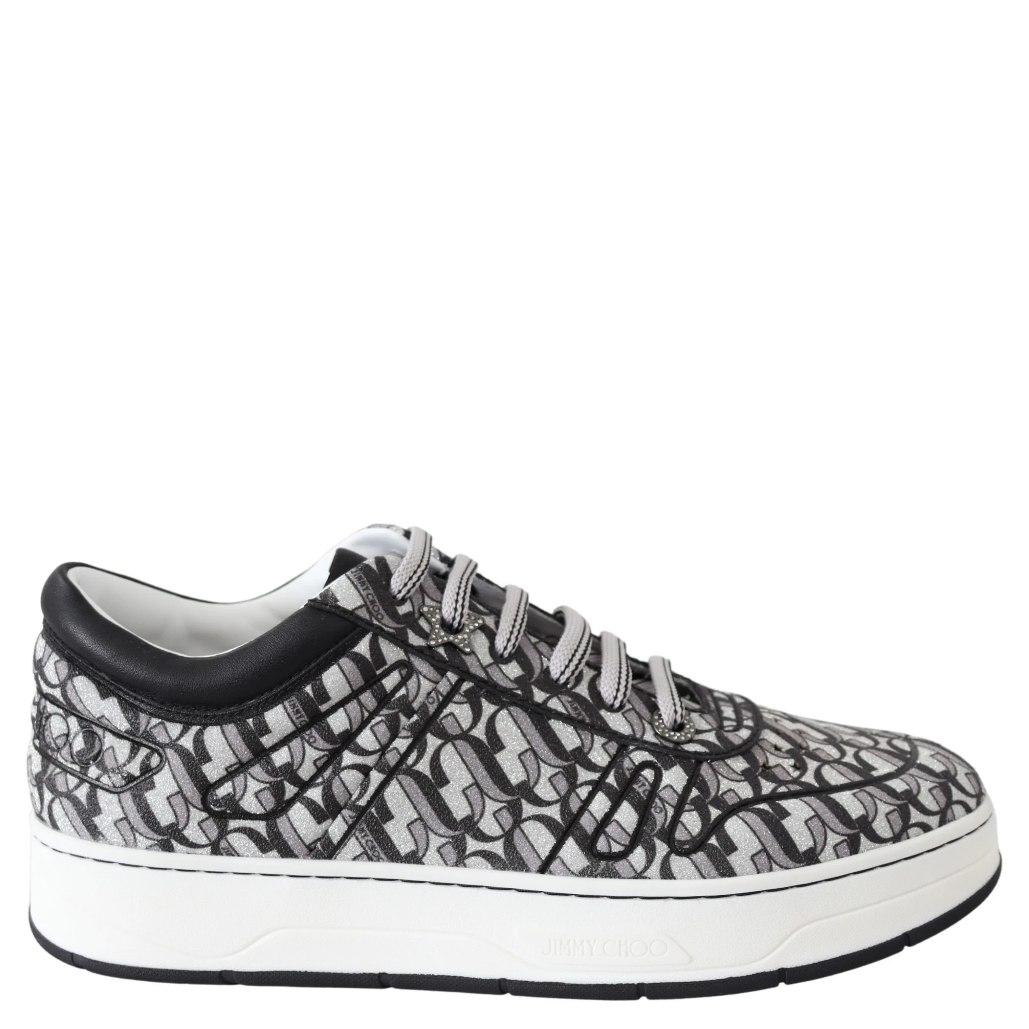 Silver Black Glitter Hawaii Sneakers