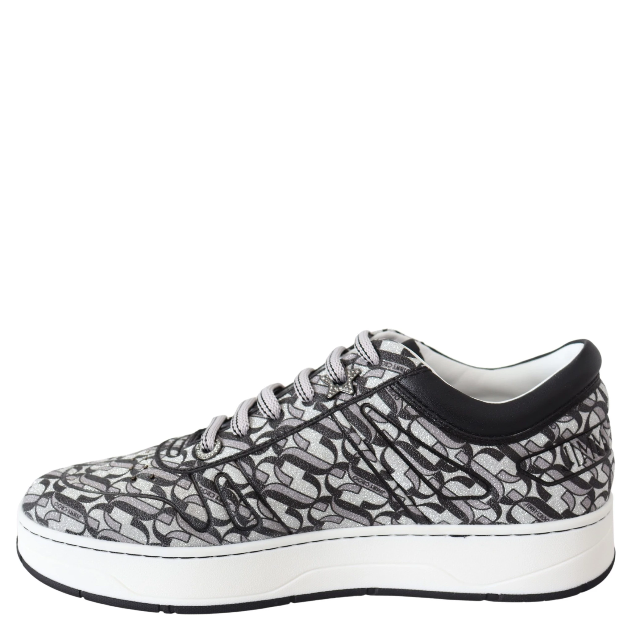 Silver Black Glitter Hawaii Sneakers