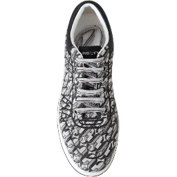 Silver Black Glitter Hawaii Sneakers