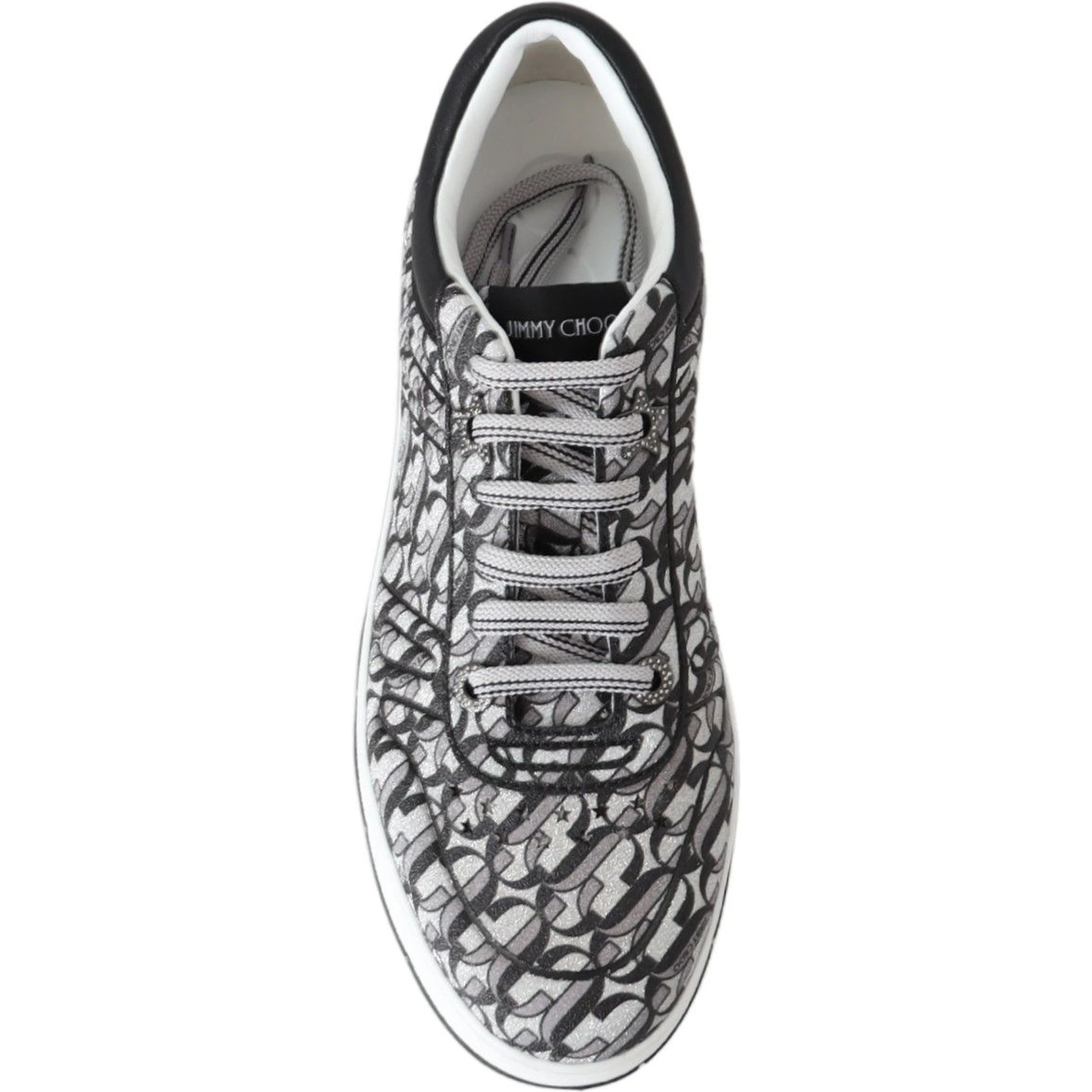 Silver Black Glitter Hawaii Sneakers