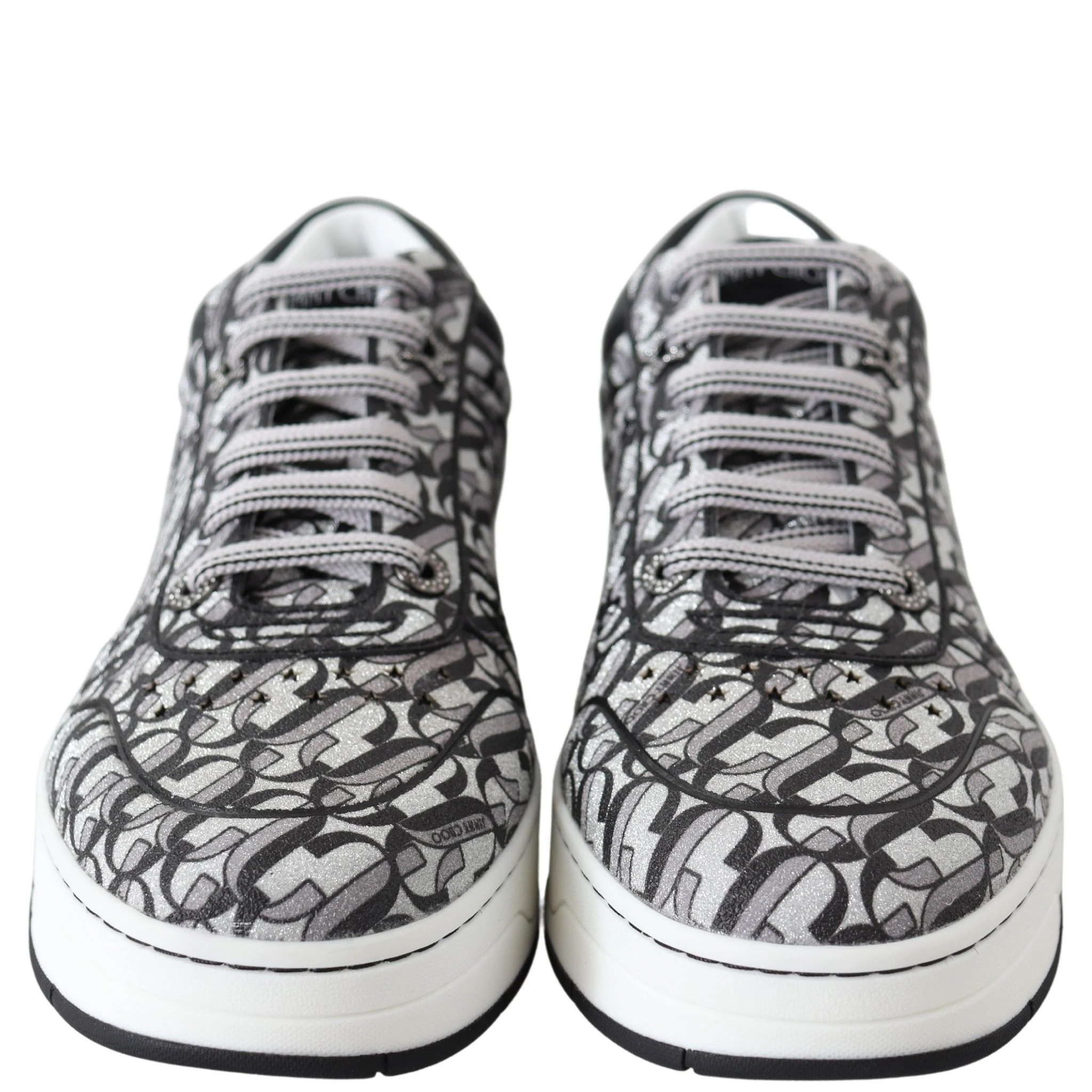 Silver Black Glitter Hawaii Sneakers