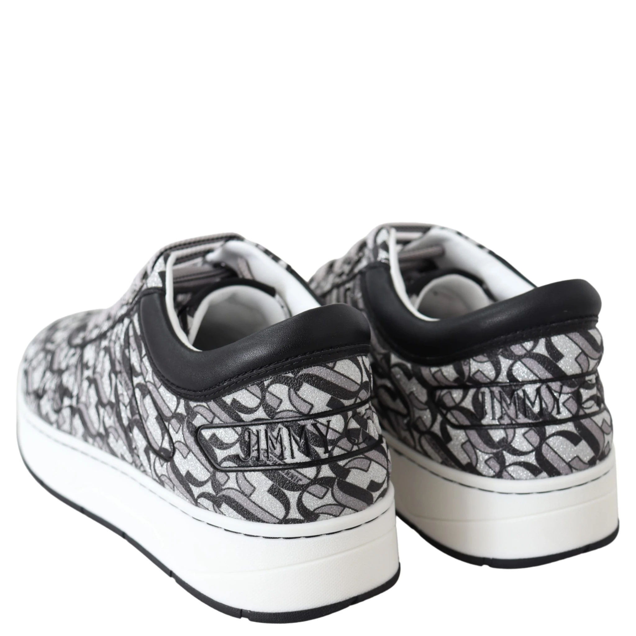 Silver Black Glitter Hawaii Sneakers