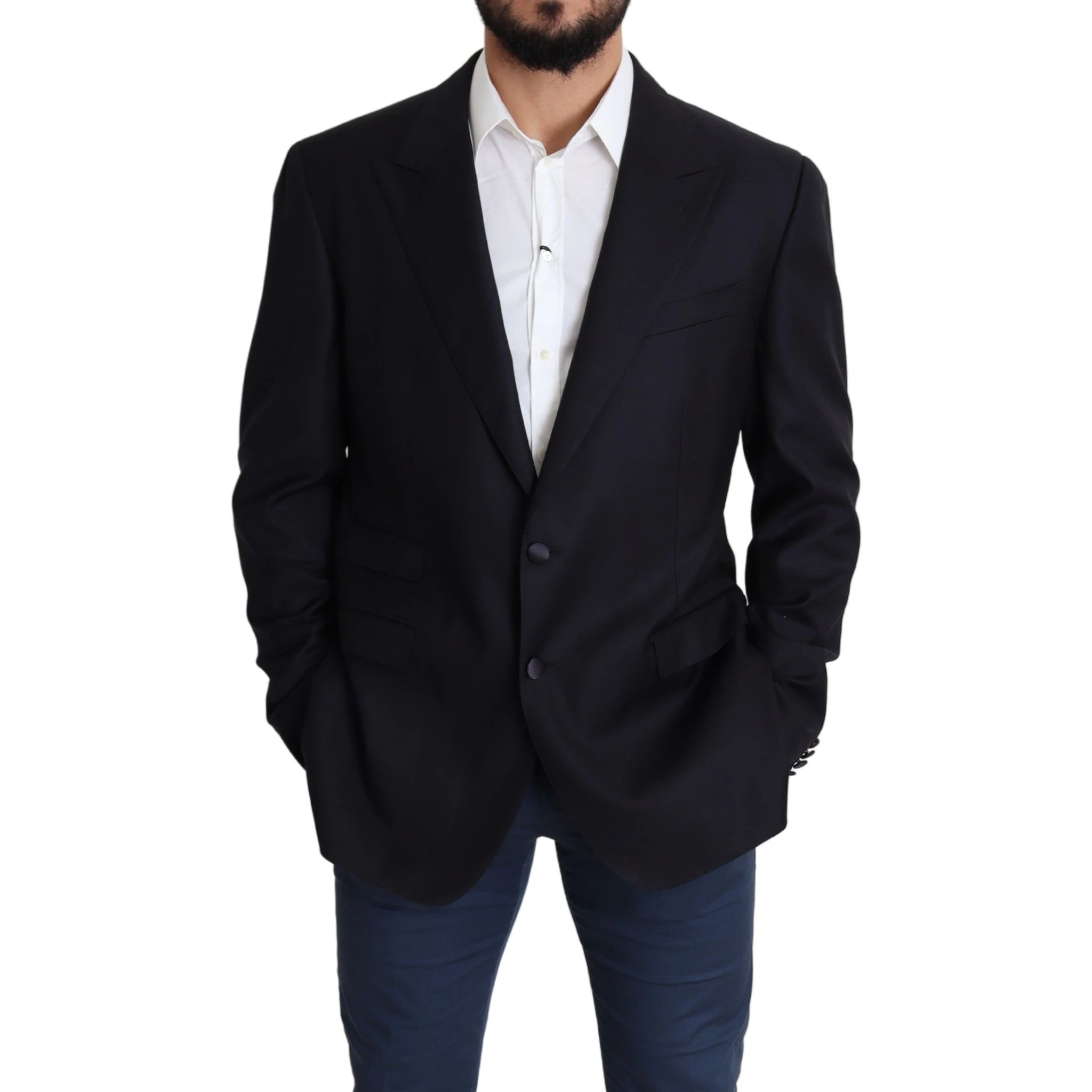 Black Wool Single Breasted NAPOLI Blazer