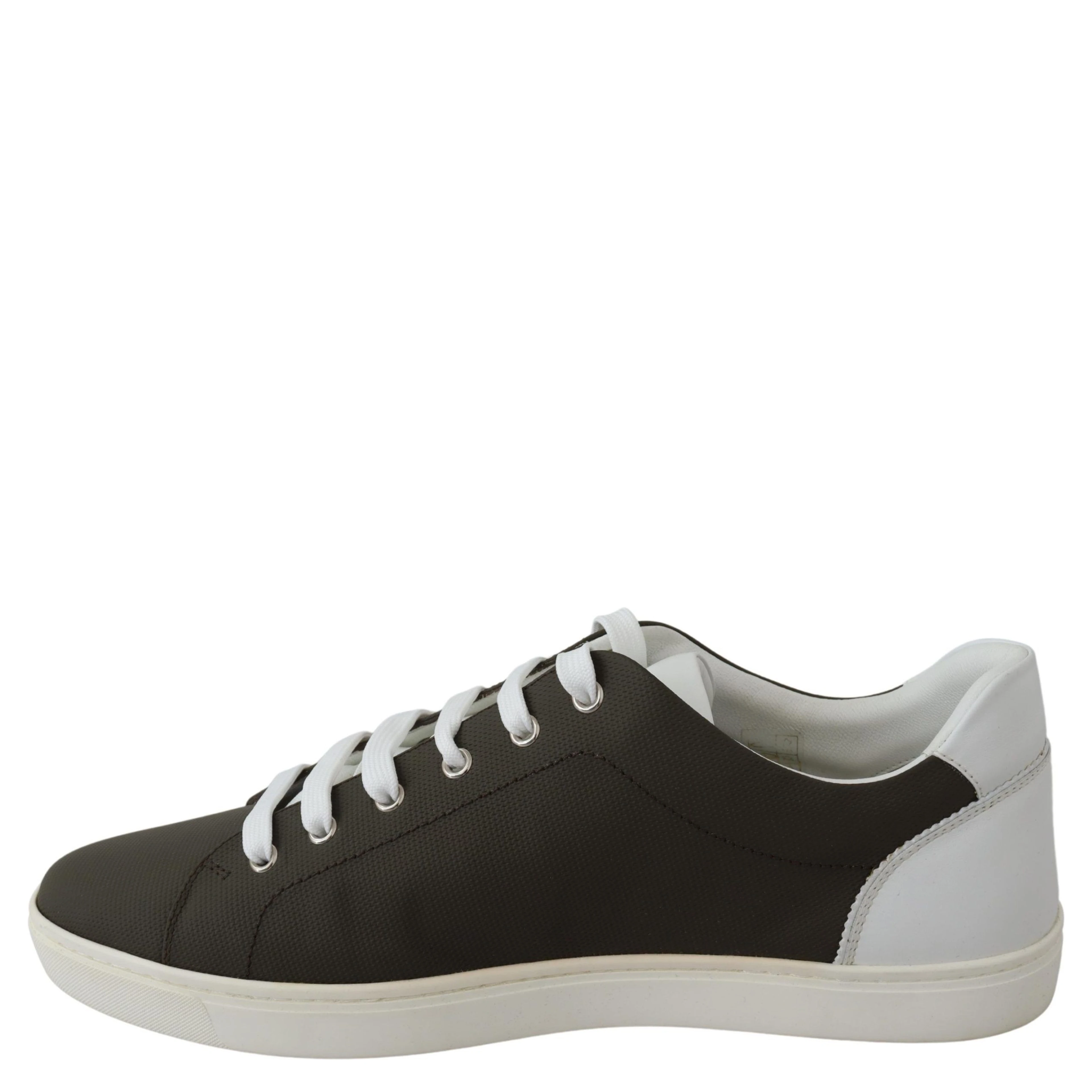 White Green Leather Low Top Sneakers Shoes