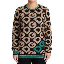 Multicolor DG Mania Wool Crewneck Pullover Sweater