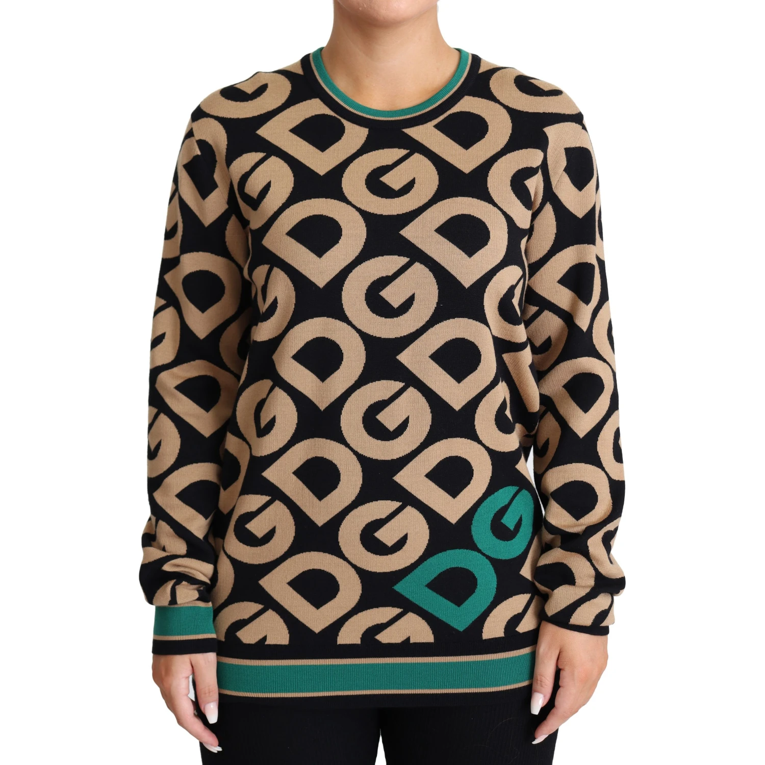 Multicolor DG Mania Wool Crewneck Pullover Sweater