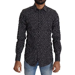 Black White Polka Dots Casual Shirt