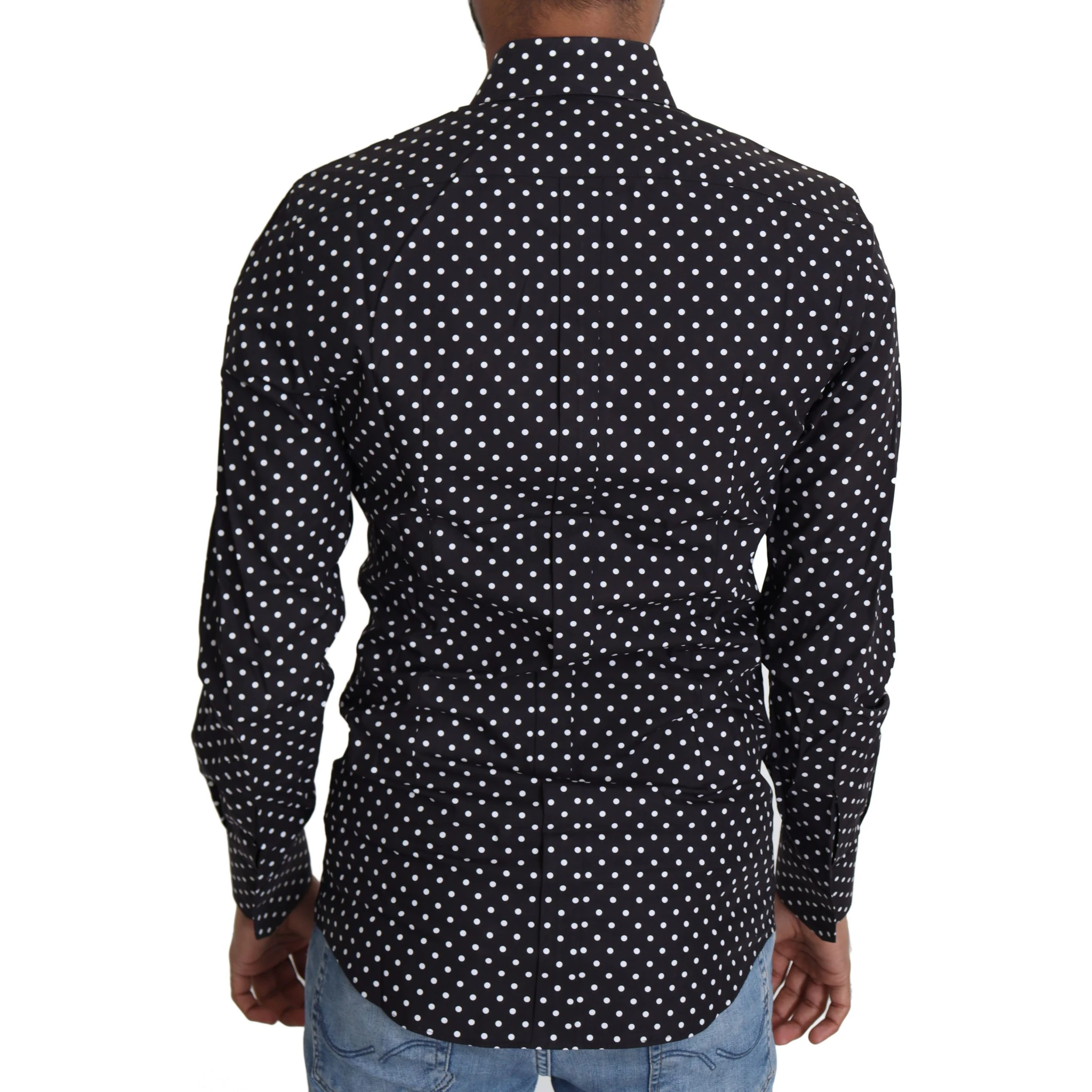 Black White Polka Dots Casual Shirt