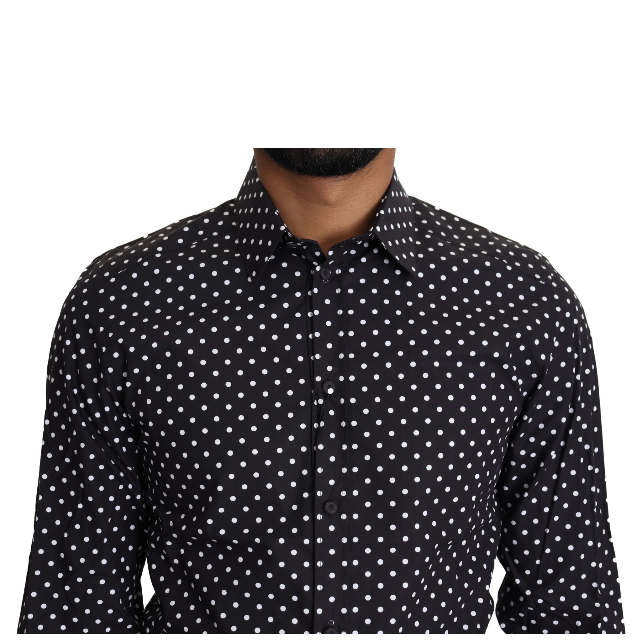 Black White Polka Dots Casual Shirt