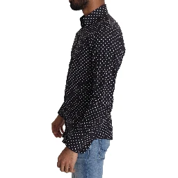 Black White Polka Dots Casual Shirt