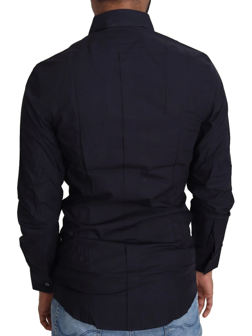 Navy Blue Cotton Formal Dress Shirt