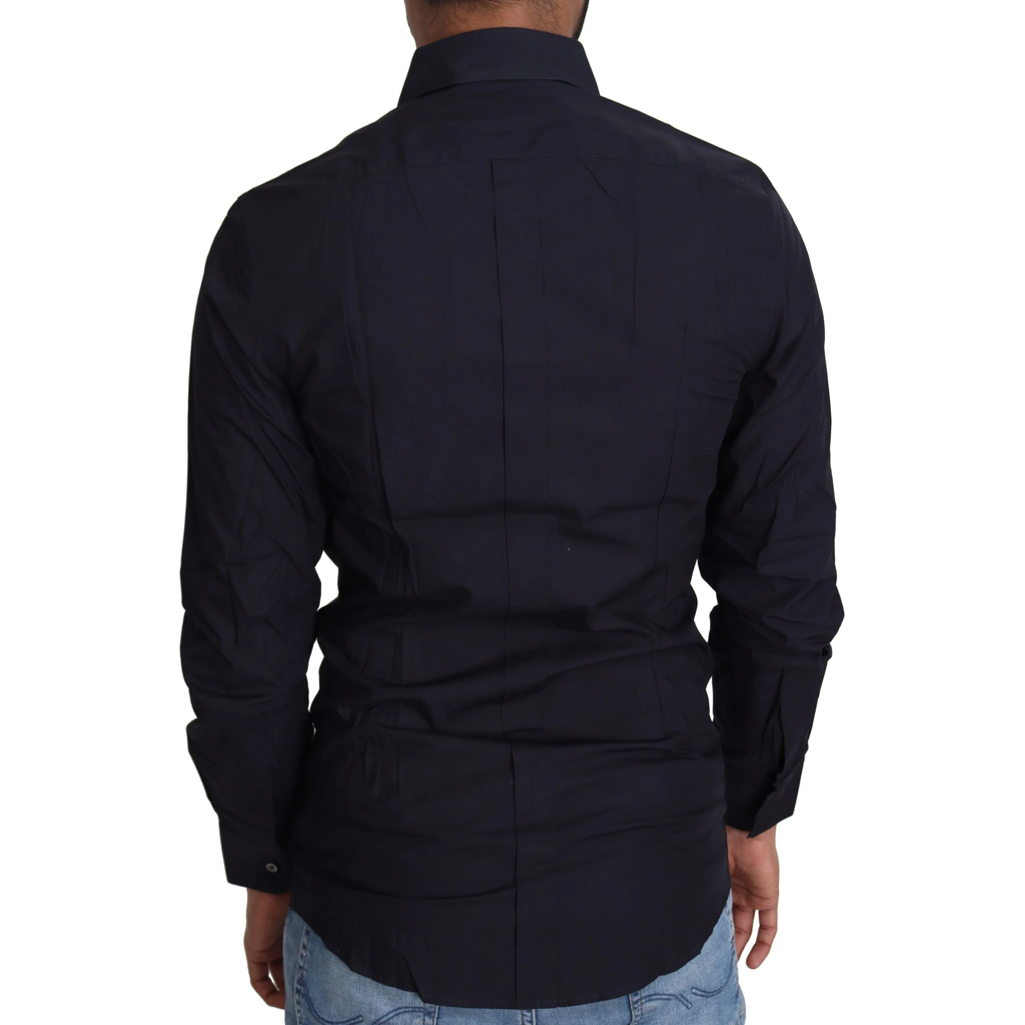 Navy Blue Cotton Formal Dress Shirt