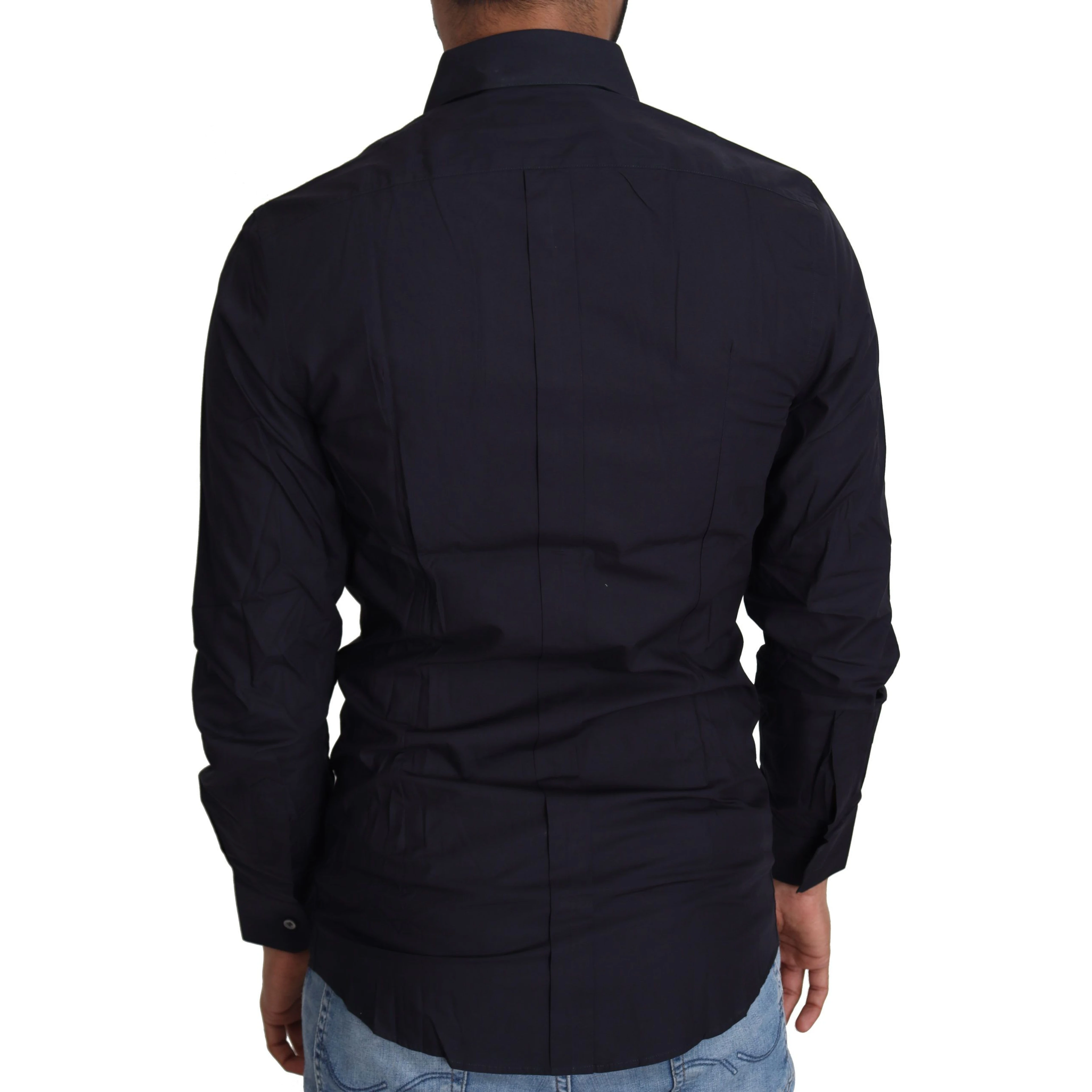 Navy Blue Cotton Formal Dress Shirt