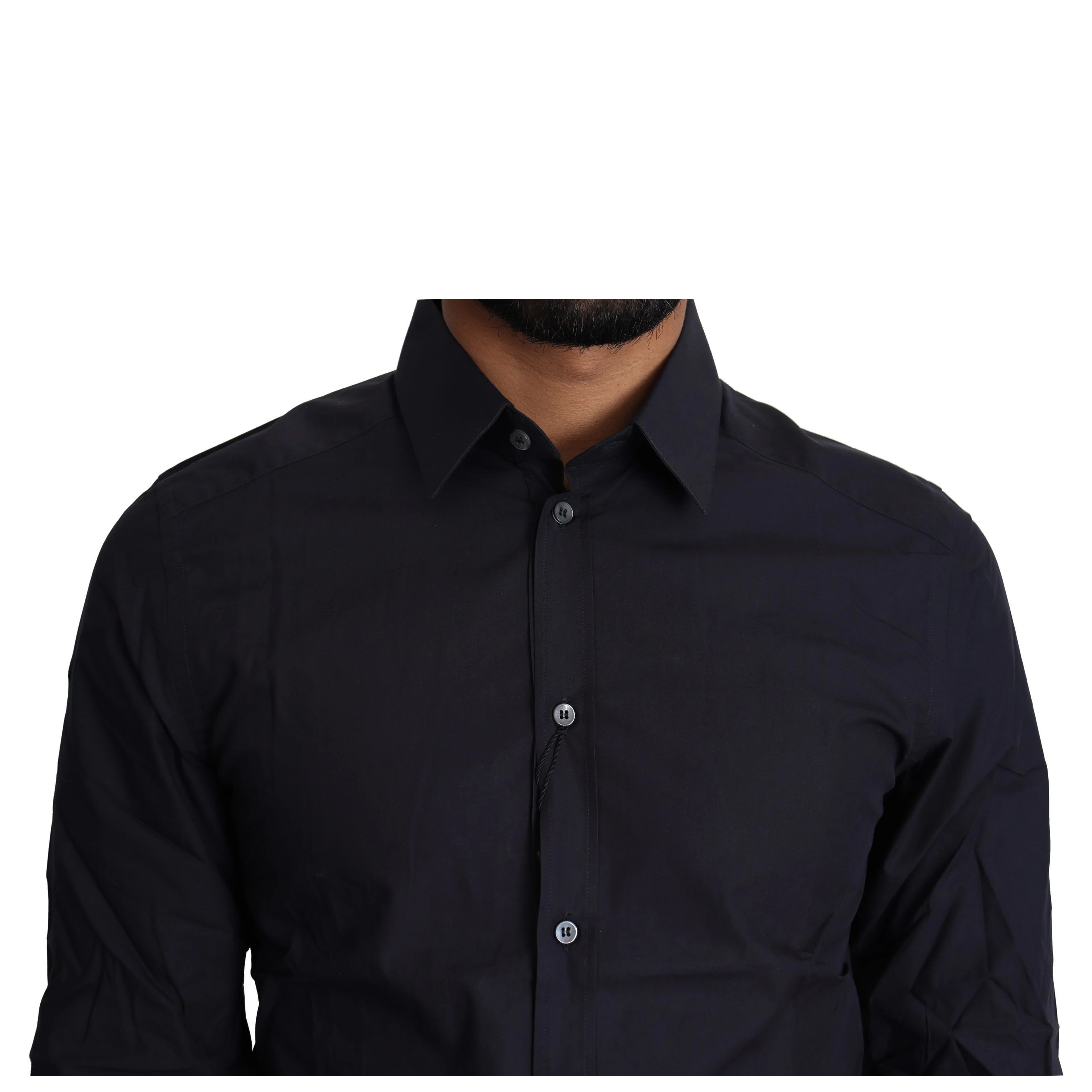 Navy Blue Cotton Formal Dress Shirt